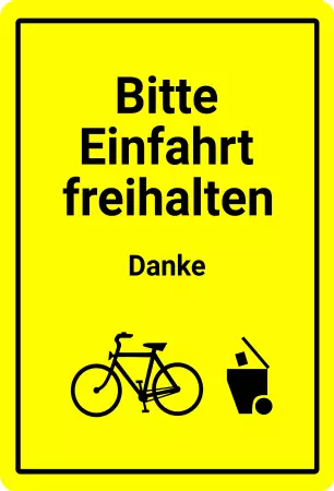 Parken verboten Schild Parken - Verkehr Bitte Einfahrt freihalten Bild