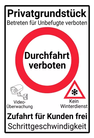 Parken verboten SchildParken - Verkehr Durchfahrt verboten Bild
