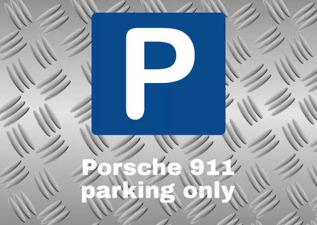 Parken verboten Schild Parken - Verkehr Porsche 911 only Bild
