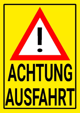 Parken verboten SchildParken - Verkehr ACHTUNG AUSFAHRT Bild