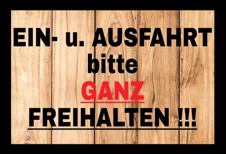 Parken verboten SchildParken - Verkehr Ein- und Ausfahrt GANZ freihalten!!! Bild