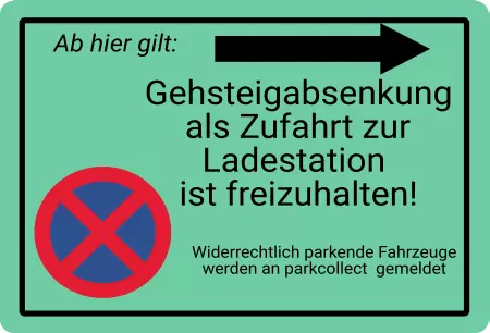 Parken verboten SchildParken - Verkehr Gehsteigbasenkung Bild