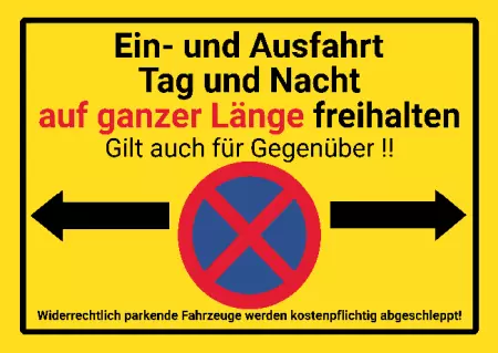 Parken verboten SchildParken - Verkehr ...gilt auch Gegenüber!! Bild