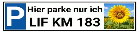 Parken verboten Schild Parken - Verkehr Hier parke nur ich Bild