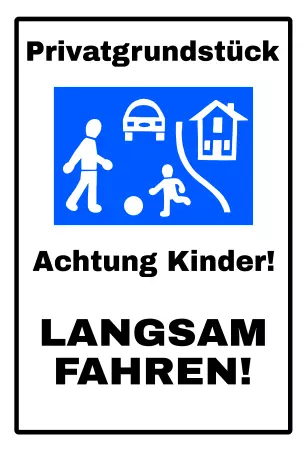 Parken verboten SchildParken - Verkehr Langsam fahren! Bild