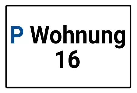 Parken verboten SchildParken - Verkehr P Wohung 16 Bild