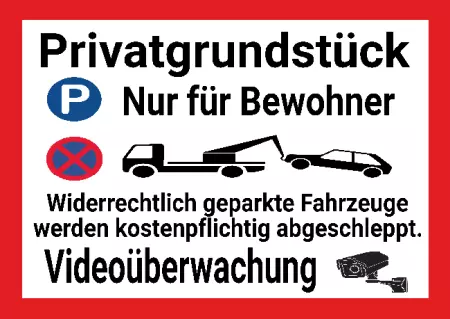 Parken verboten Schild Parken - Verkehr Parken nur für Bewohner Bild
