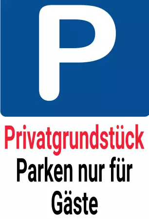 Parken verboten SchildParken - Verkehr Parken nur für Gäste Bild