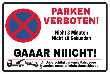 Parken verboten SchildParken - Verkehr PARKEN VERBOTEN Bild