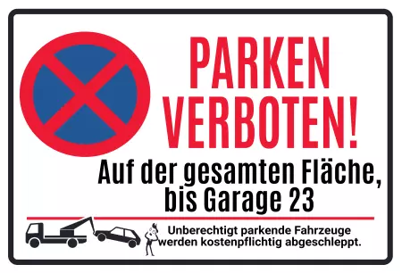 Parken verboten SchildParken - Verkehr PARKEN VERBOTEN Bild