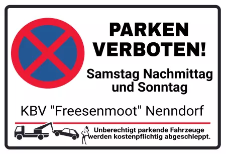 Parken verboten SchildParken - Verkehr PARKEN VERBOTEN Bild