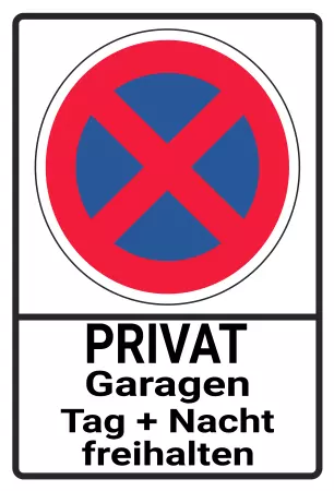 Parken verboten SchildParken - Verkehr PRIVAT Garagen Bild