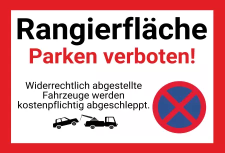 Parken verboten SchildParken - Verkehr Rangierfläche Bild