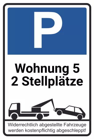 Parken verboten SchildParken - Verkehr Wohnung 5 Stellplätze Bild