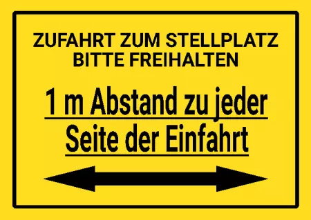 Parken verboten SchildParken - Verkehr Zufahrt zum Stellplatz bitte freihalten Bild